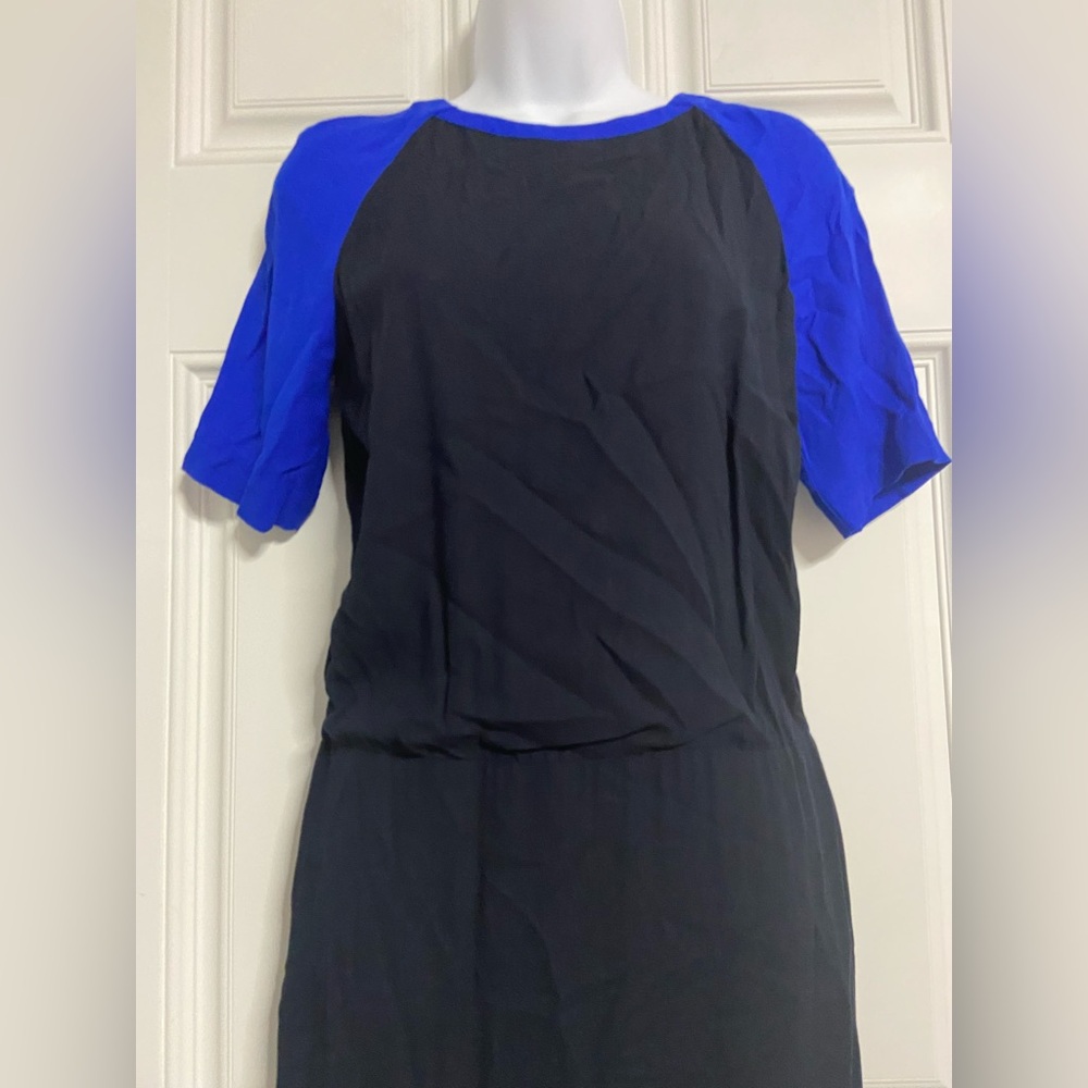 D1- A.L.C. Colorblock Viscose-Silk Midi Sheath Dr… - image 2